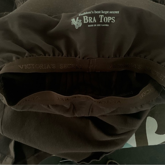 Women’s S VICTORIA’S SECRET BRA TOPS Brown Strapless Sundress Pintucks & Pockets - Picture 14 of 14